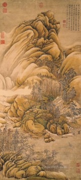 clearing of rivers and mountains after snow Wang Wei traditional Chinese Oil Paintings